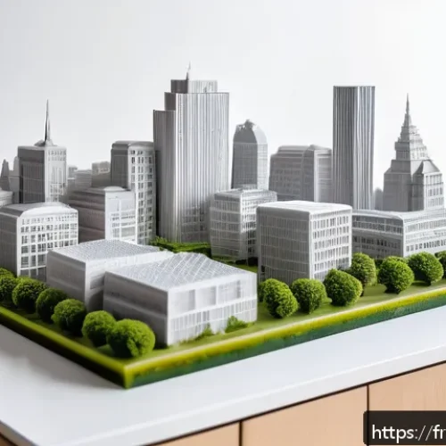 Home 31 최신 인쇄 디자인 기술 - A hyper-realistic 3D printed architectural model showcasing intricate urban design with modular comp...