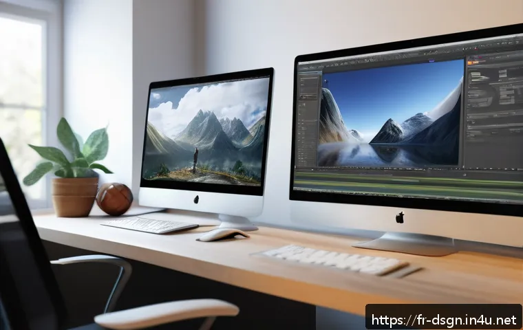 3D 모델링 소프트웨어 추천 - A detailed digital art scene showing a beginner working on 3D modeling with Blender software on a mo...